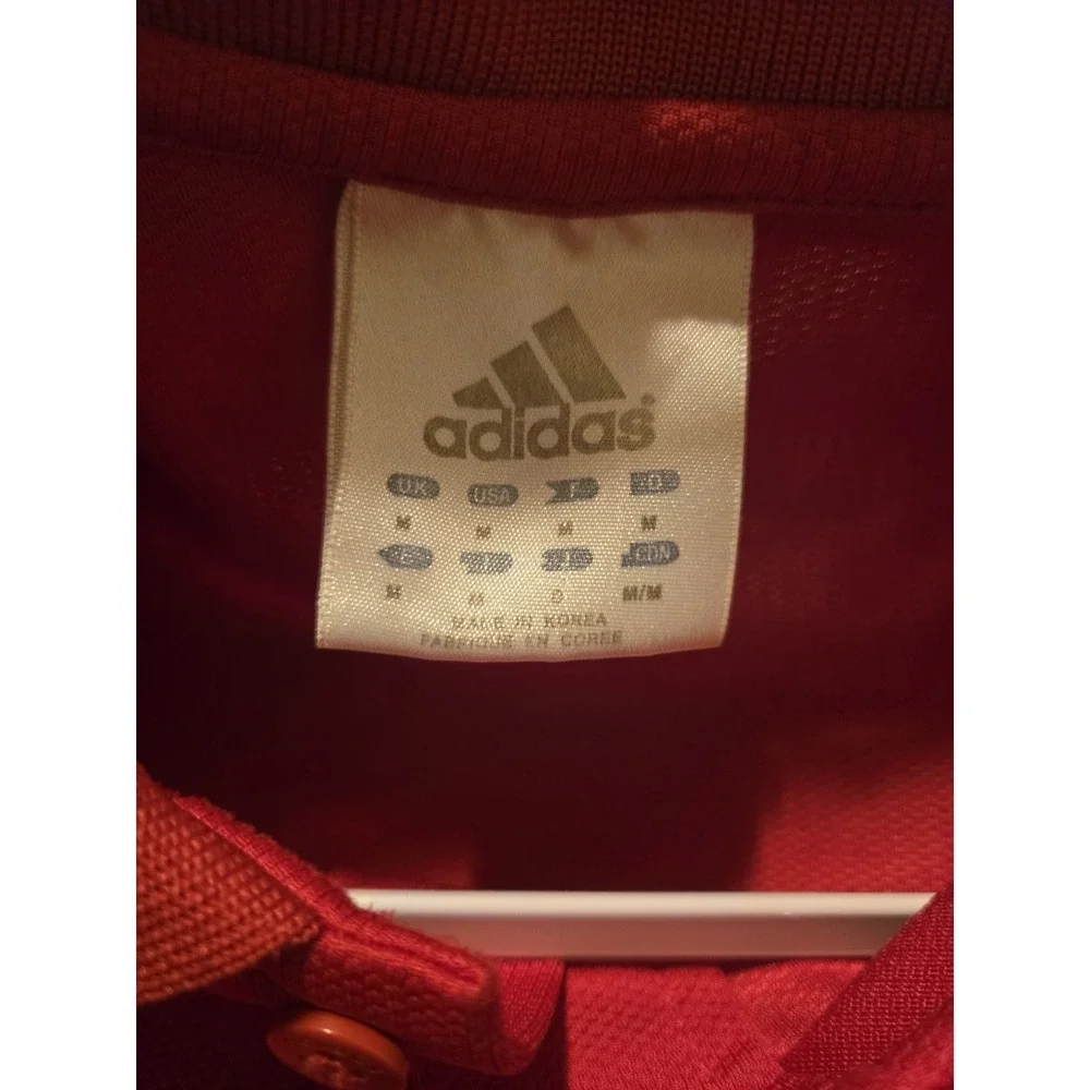 Adidas Los Angeles Angels Men's Red Short‎ Sleeve Polo Shirt Size Medium